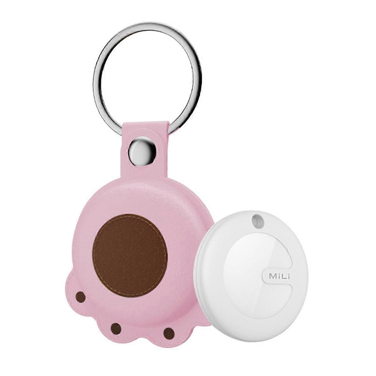 Smart Tracker Mitag Bluetooth Locator Anti-Lost Device Mobile Keys Pet Elderly Kid Finder for Android Find My White+Pink