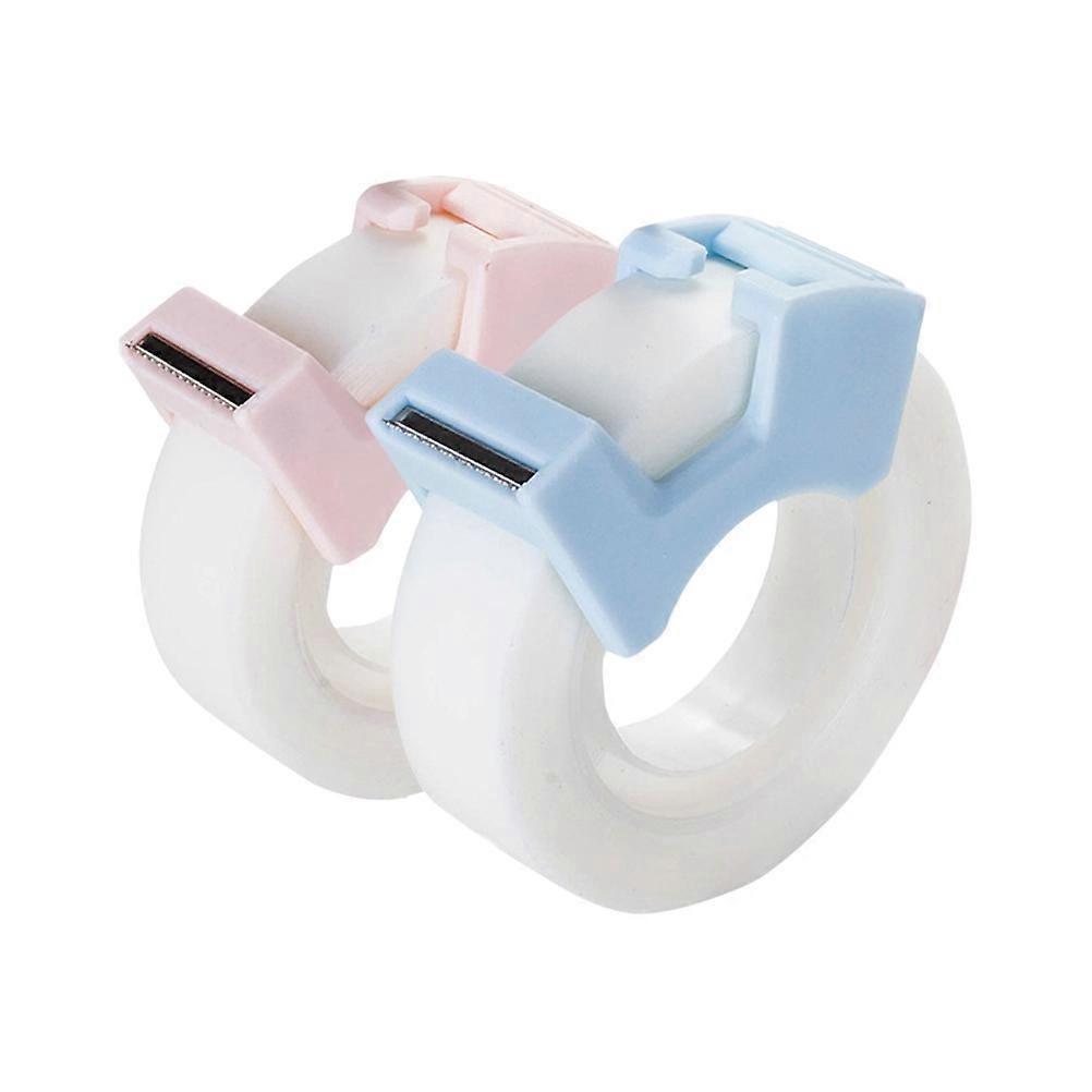Invisible Tape for Study and Office Use with Writing Feature and Cutter Design in Assorted Colors 6pcs