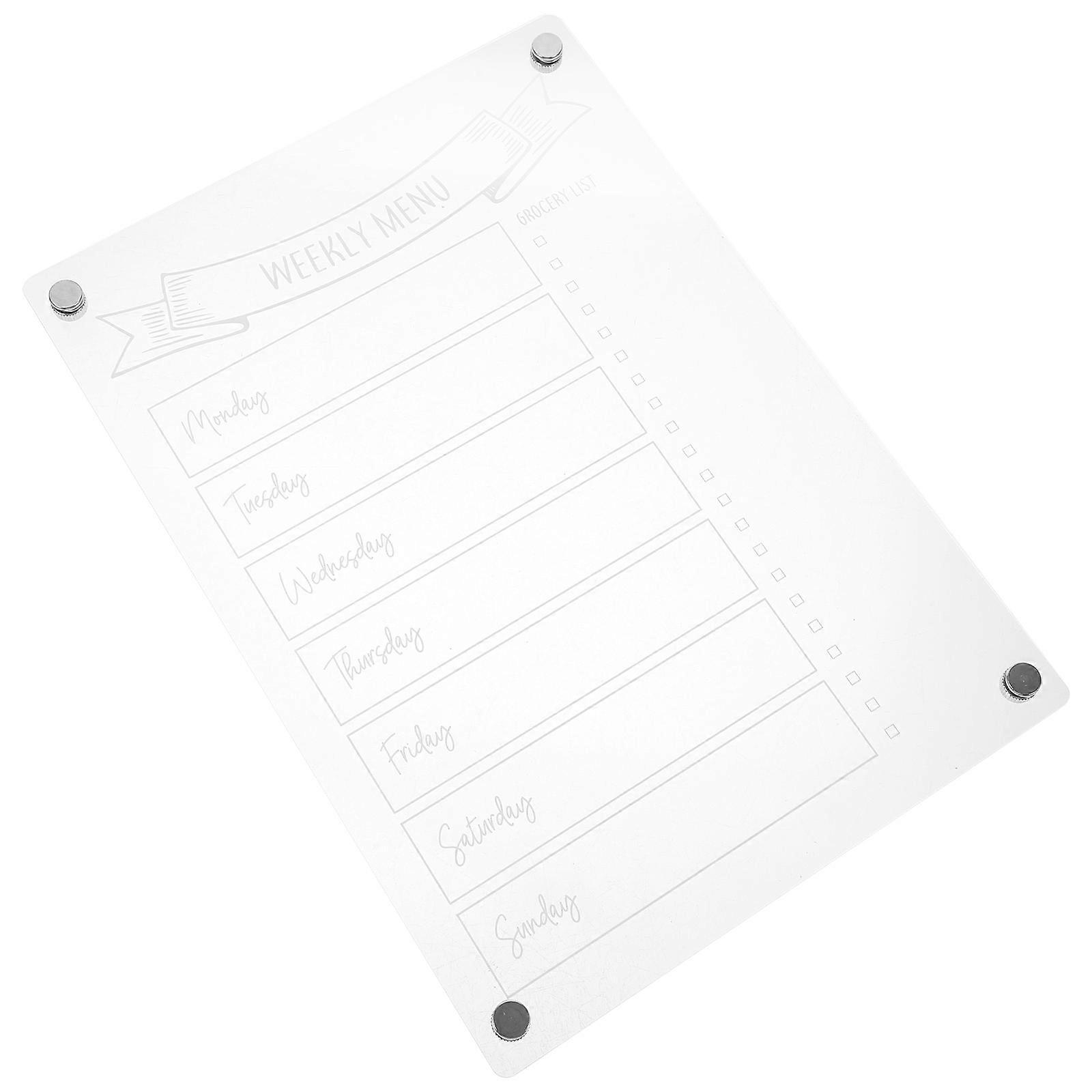 Dry Erase Notepad Magnetic Design Rectangular Shape Clear Writing Board Home Use Certified 1Set