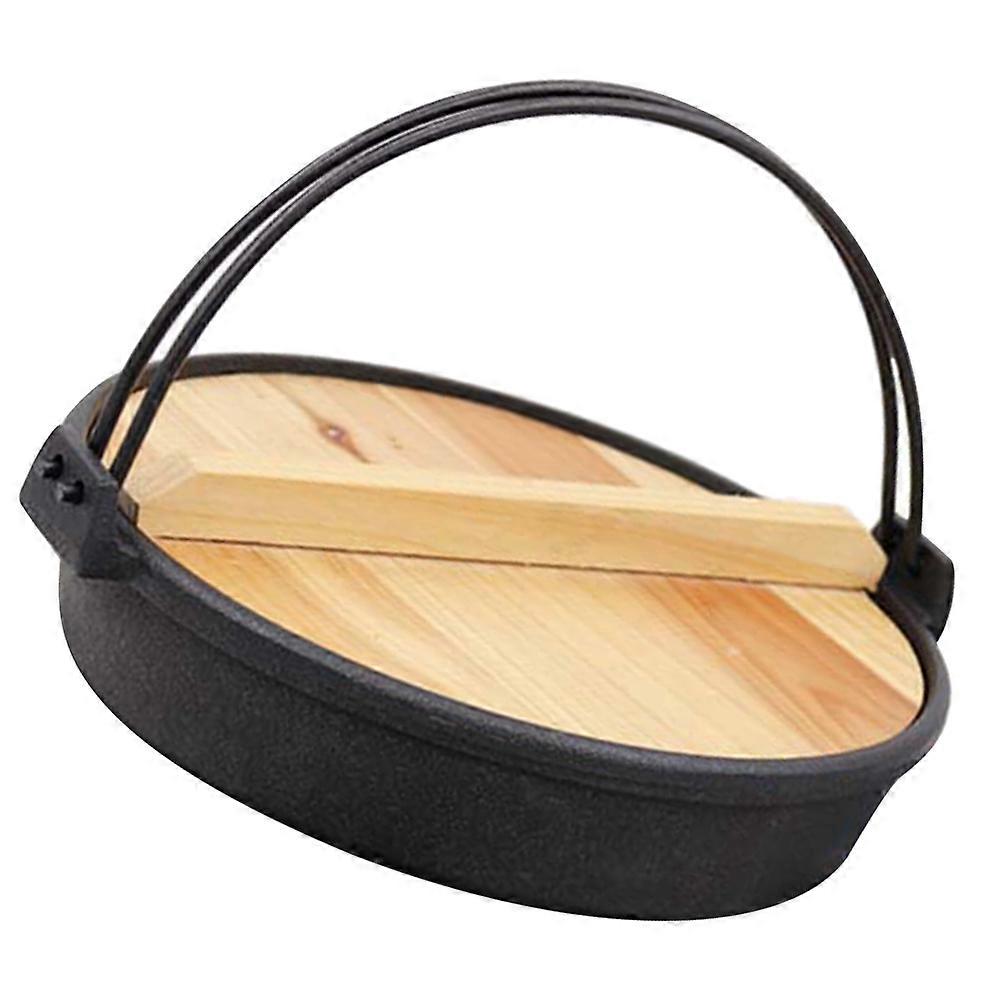 Japanese Iron Saucepan Set for Outdoor Use Non-Stick Cooking Pot with Lid Multi 1 Set
