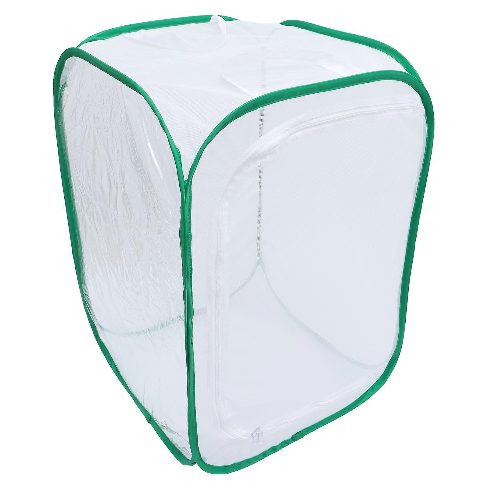 Small Butterfly Cage Foldable Design Nature Study Butterflies Cage White 60.00X40.00X40.00CM Airflow 1Pack