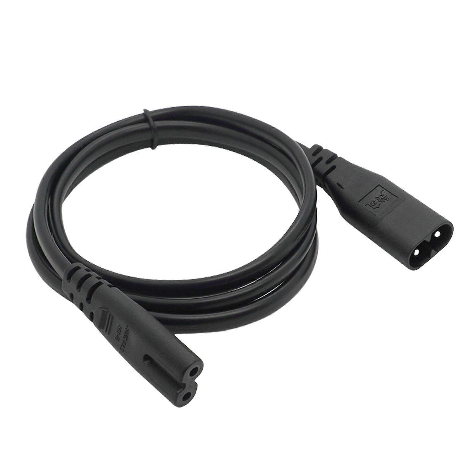 Heavy Duty IEC C7 to C8 Power Cable Adapters Two Coppers Cores Connectors for TV Power Supply Multicolor
