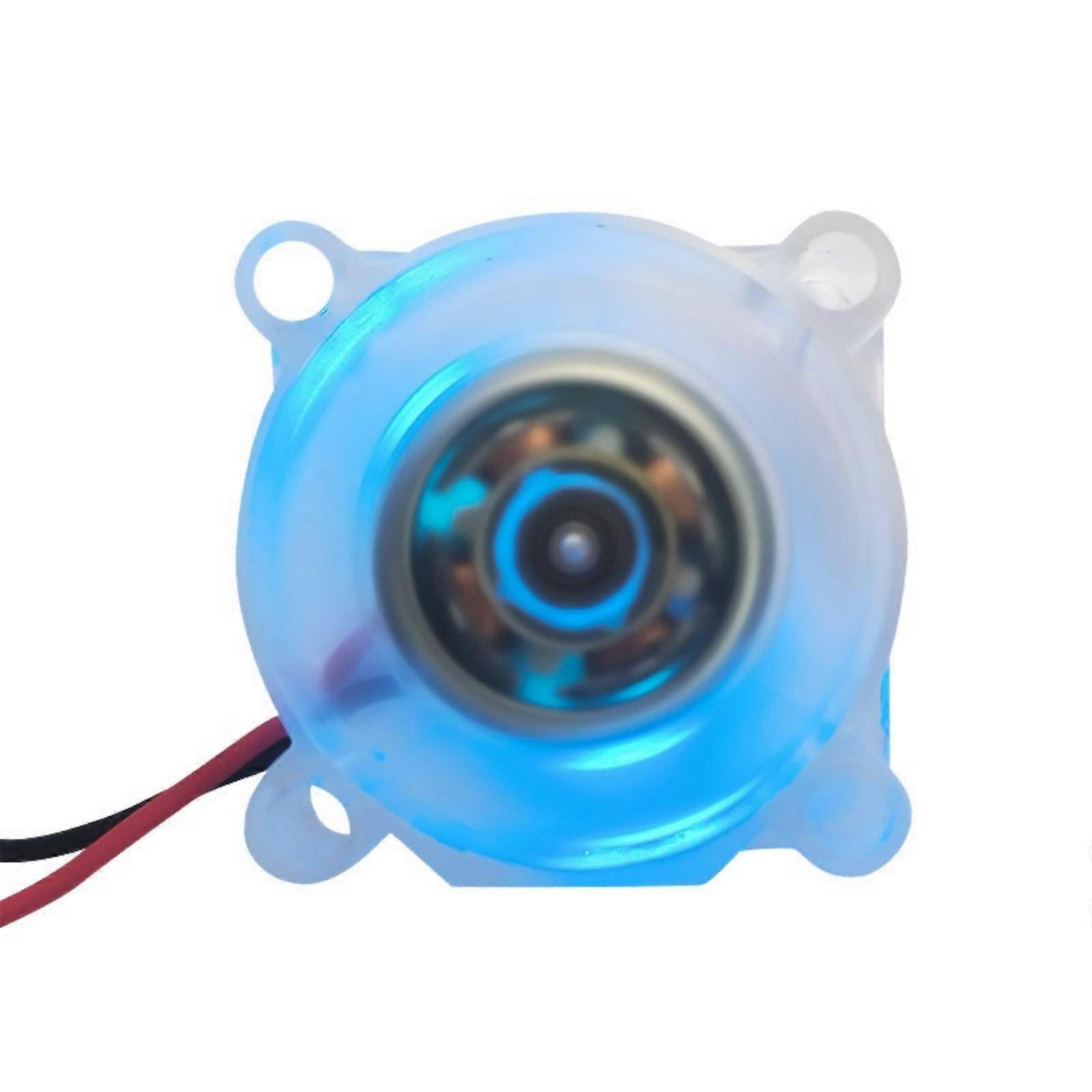 5V/9V/12V Low Noise 2Pin Coolers Fan Clear Shell 2510 Brushless Cooling Fans with Light 13000RPM Cooling Fan Small Size Multicolor