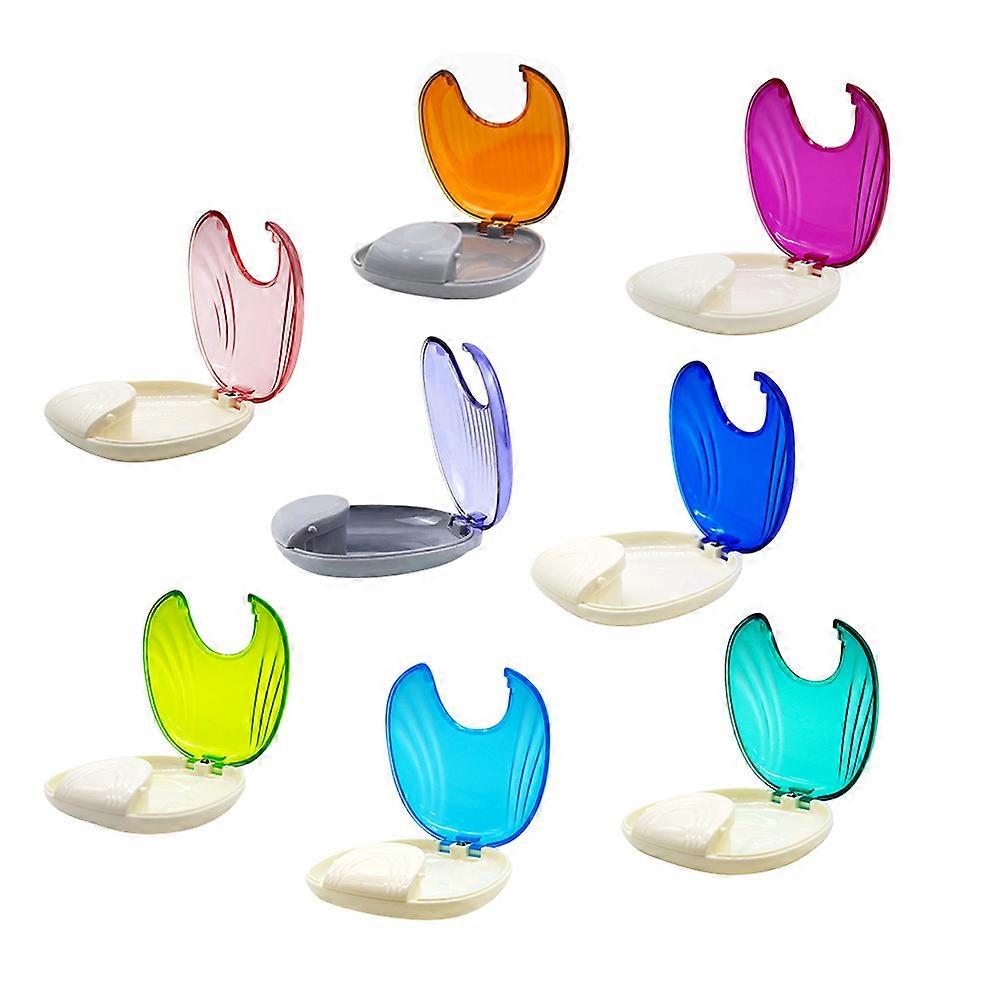 Blue Denture Carrying Case for False Teeth Storage and Travel Use Made of Durable Plastic 6156637