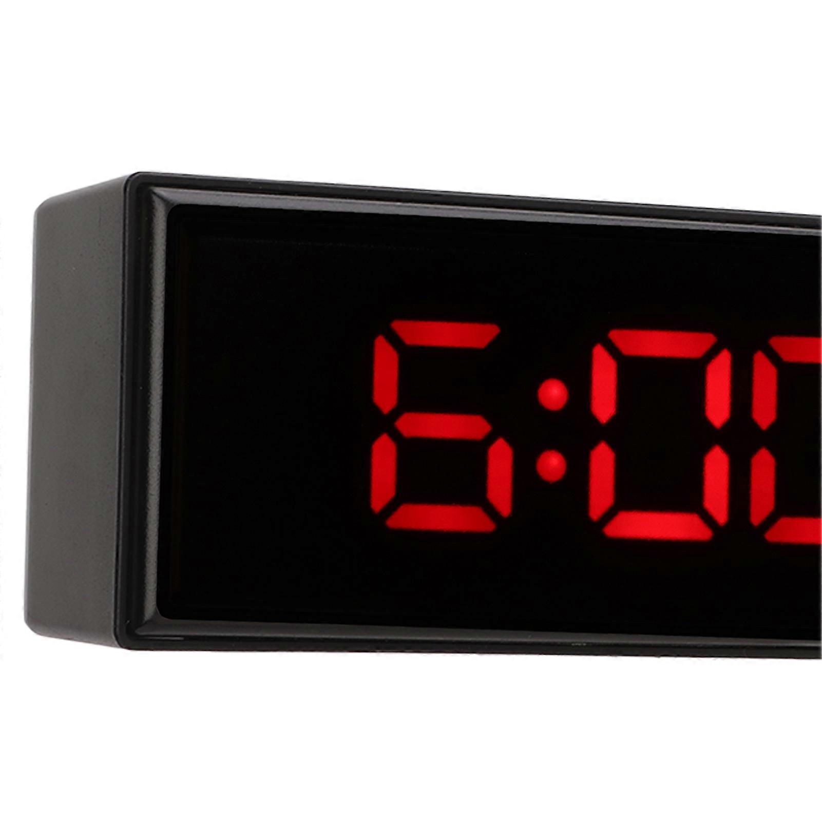 Mirrored Digital Alarm Clock Smart Light Sensing LED Display Digital Smart Clock with Two Display Mode Snooze Function Red