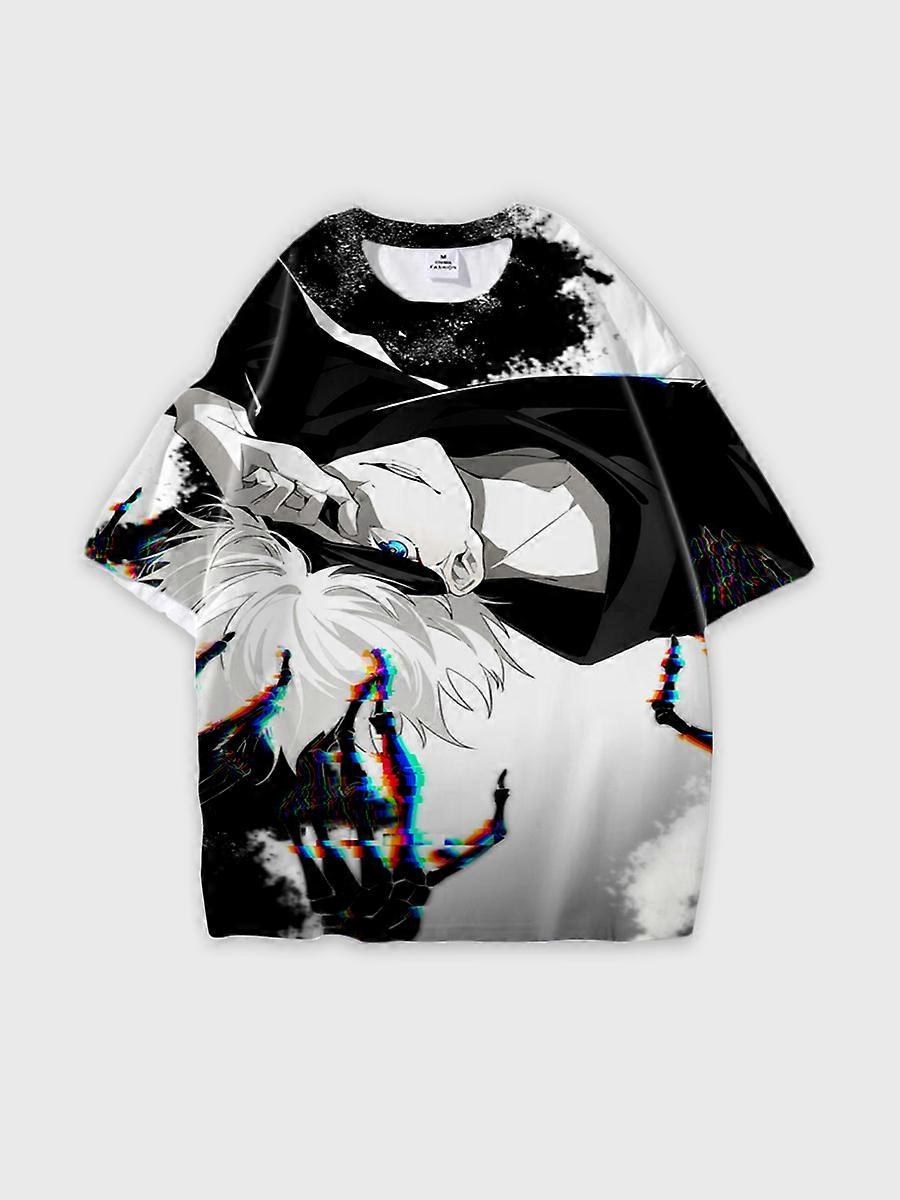 T-shirt round neck Character Pattern loose short sleeve P2241