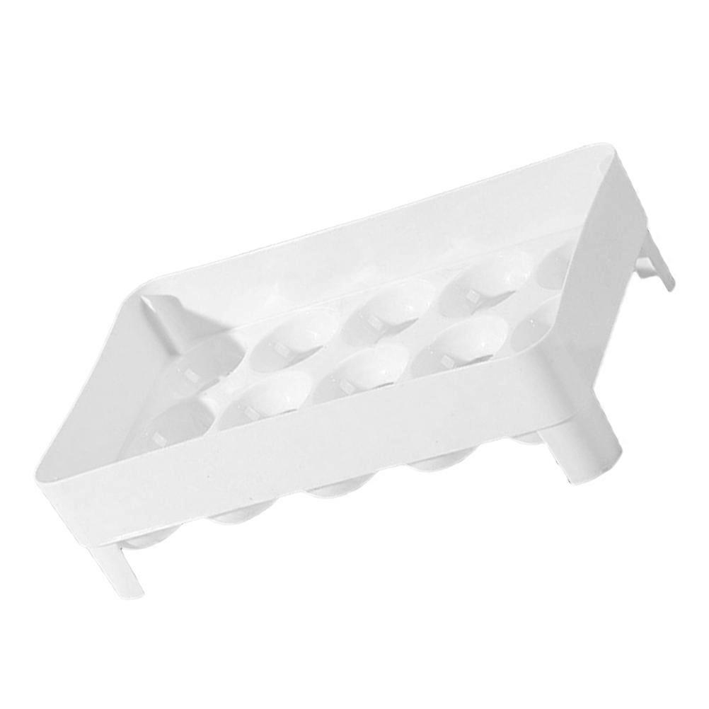 Refrigerator Egg Holders Egg Tray White 24.50X15.30X6.50CM Prevent Collision Stackable 1Pack