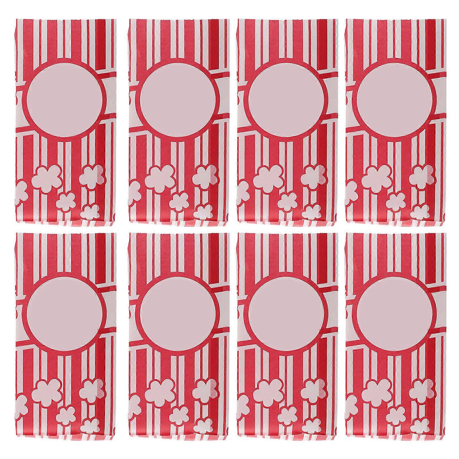 Oilproof Popcorn Bags for Packing Movie Night Snacks and Party Treats in Large Size 100pcs