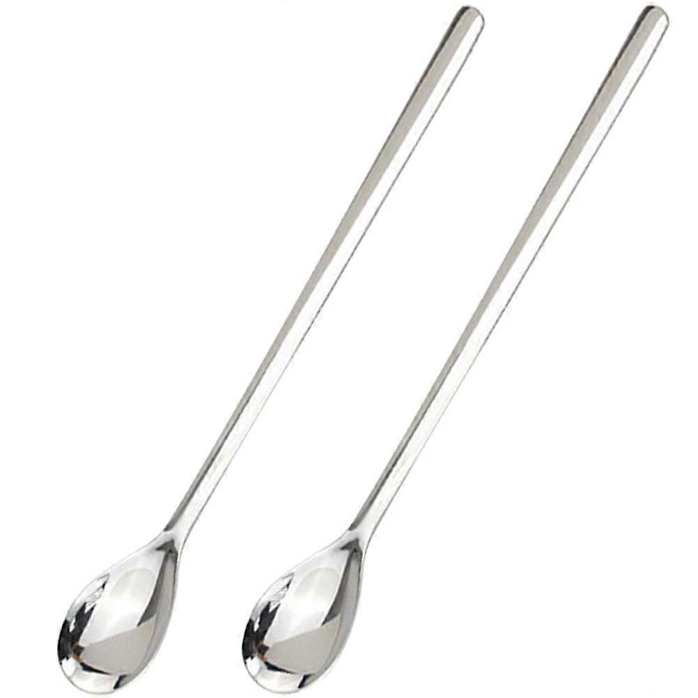 Espresso Spoons Metal Spoons Delicate Design Drinking Beverages 2Pcs