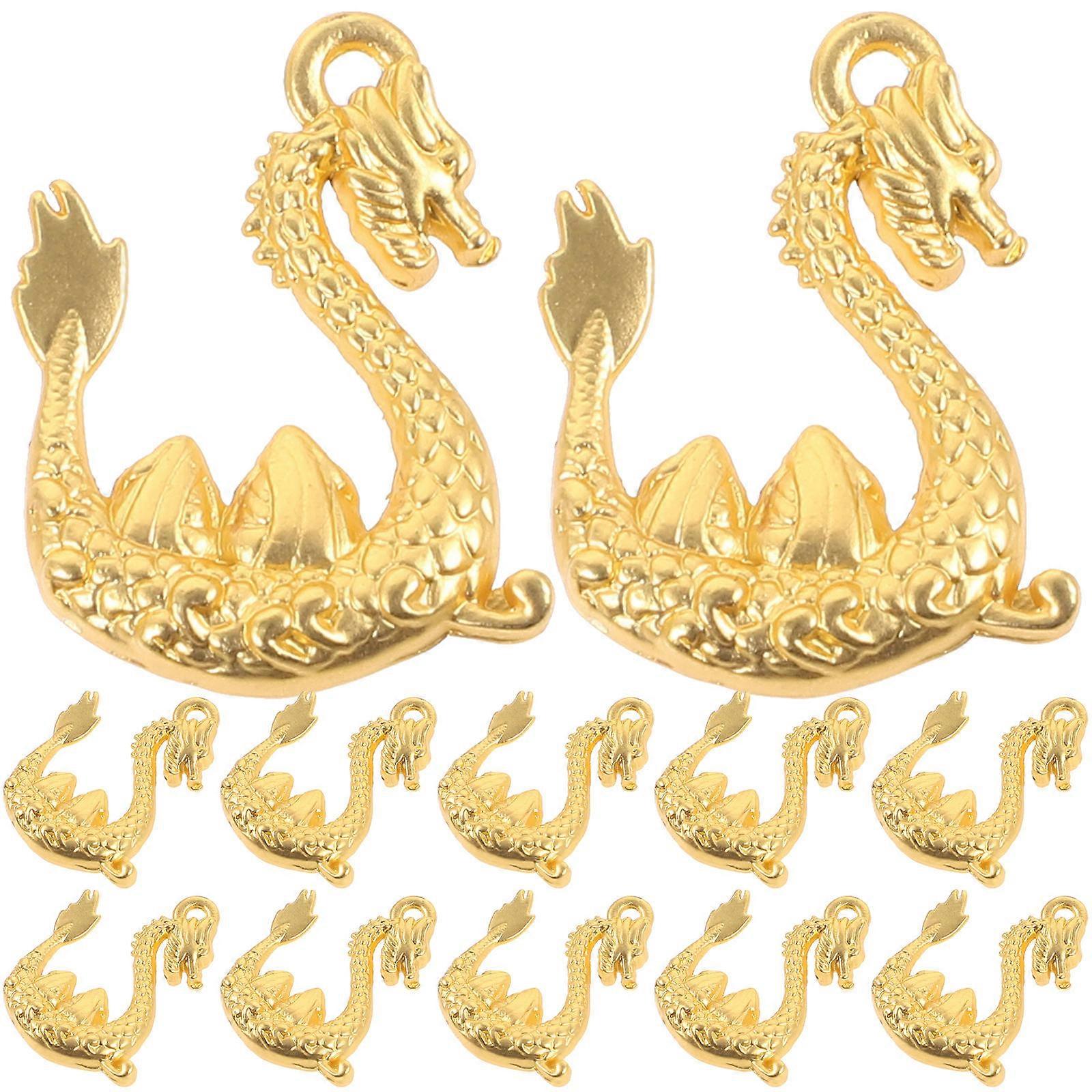 Here's a refined and professional product description for your **20pcs Chinese Style Dragon Pendant Charms**:
**20pcs Chinese Style Dragon
