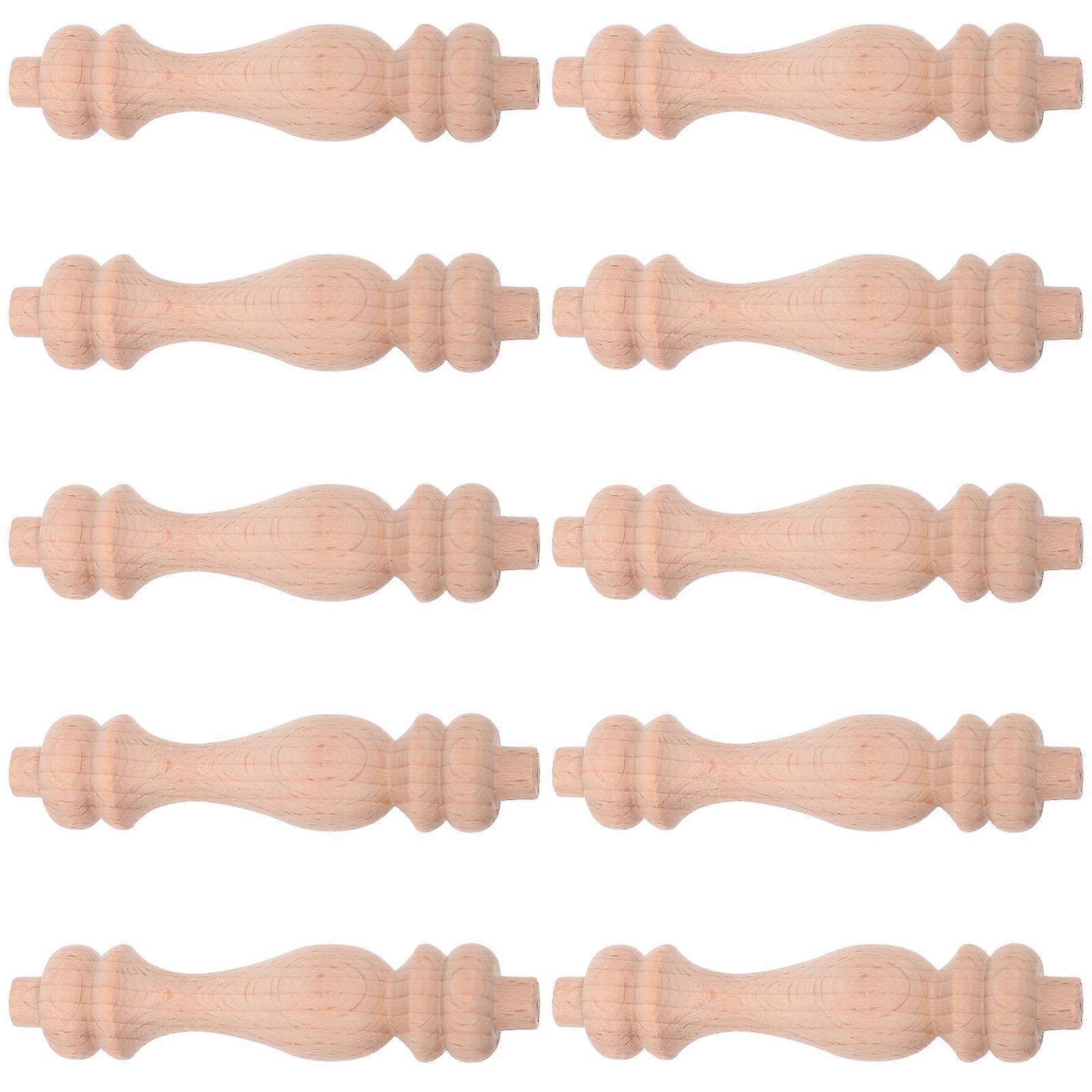 10pcs 84mm Wood Baluster Spindle for Home Restaurant Decor Staircase and Furniture Enhancement