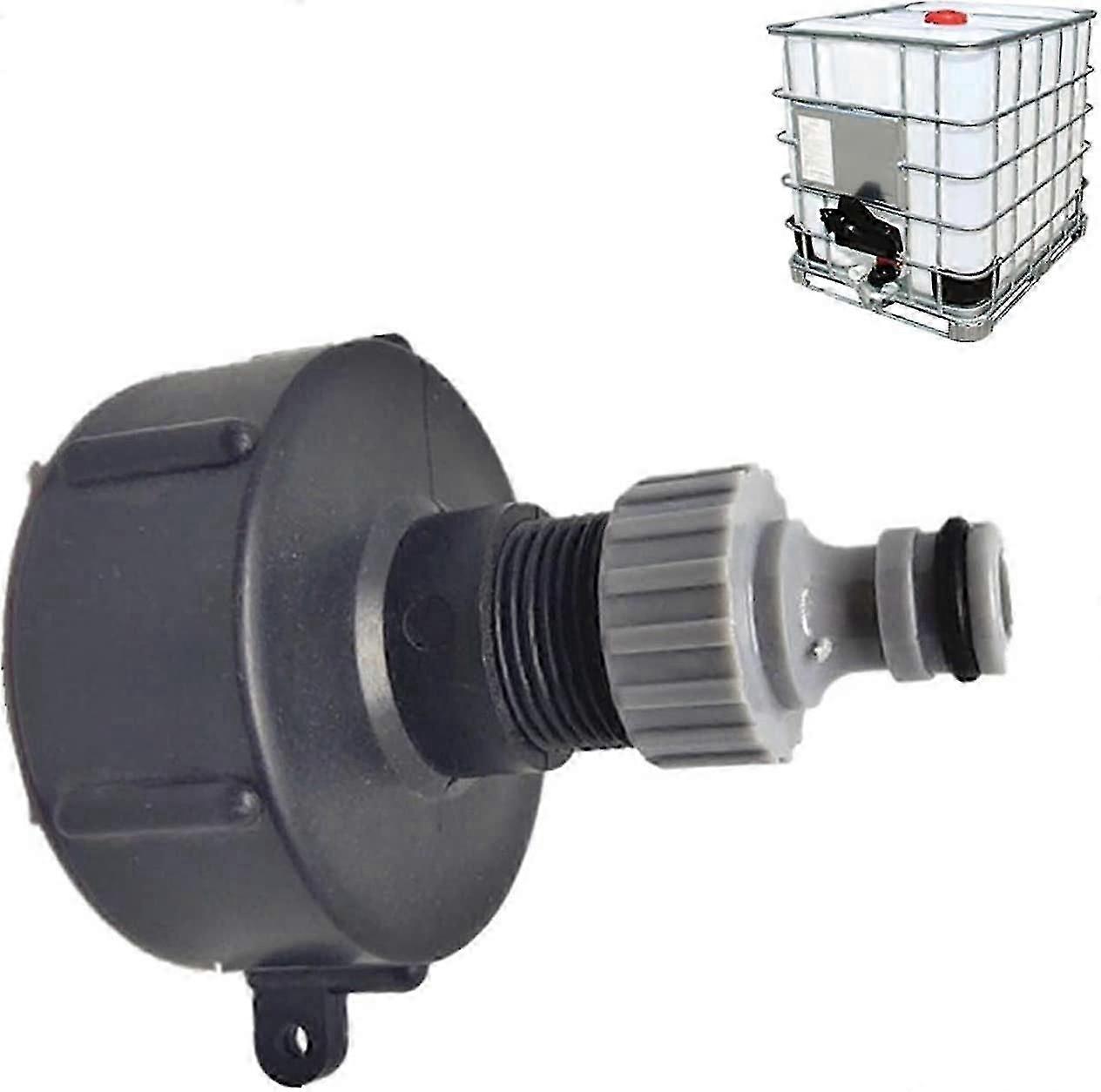 Quick Connect Nipple For 1000l Tank, S60x6 Multitanks Tap Connector Fitting, Hose Connector For Ibc Tank Adapter (plastic Outlet ,3/4')