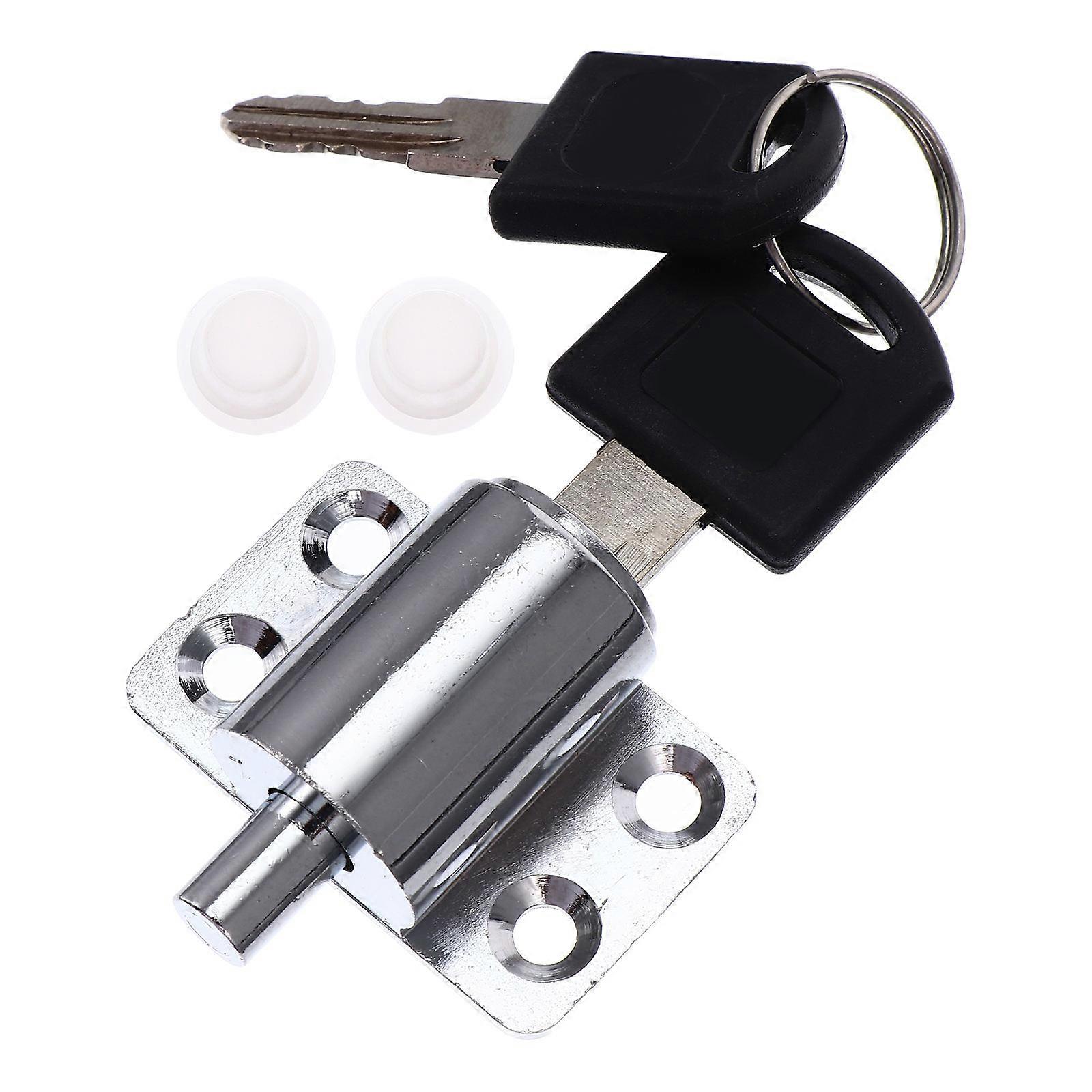 Sliding Window Lock Window Stopper for Home Use with Key Silver Zinc Alloy