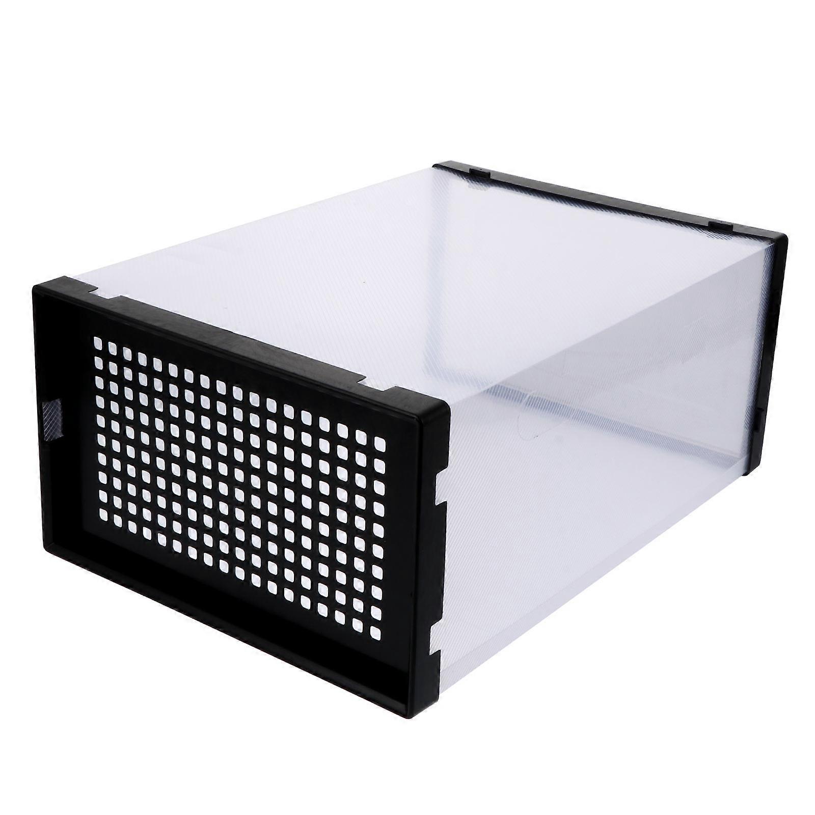 Plastic Shoes Storage Box for Shoe Storage 2Pcs Transparent Drawer Style