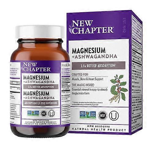 New Chapter Magnesium + Ashwagandha, 30 Tabs (Pack of 2)
