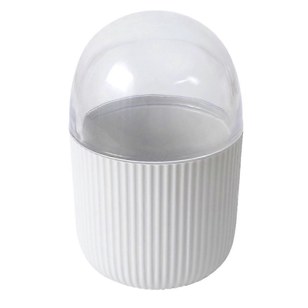 Creative Dustproof Cotton Swab Storage Box with Lid for Home Use Made of ABS White 7610328