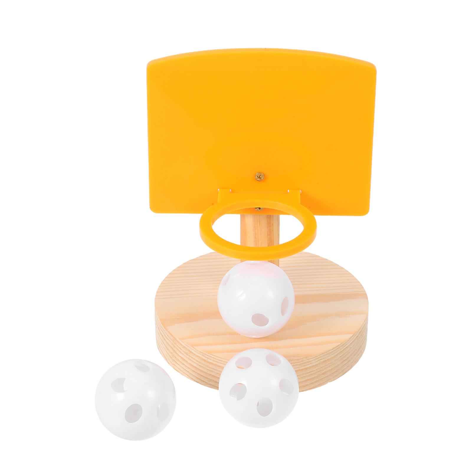 Charming Parrot Chew Toy For Pet Birds Mini Basketball Hoop Assorted Color Exercise 1Set