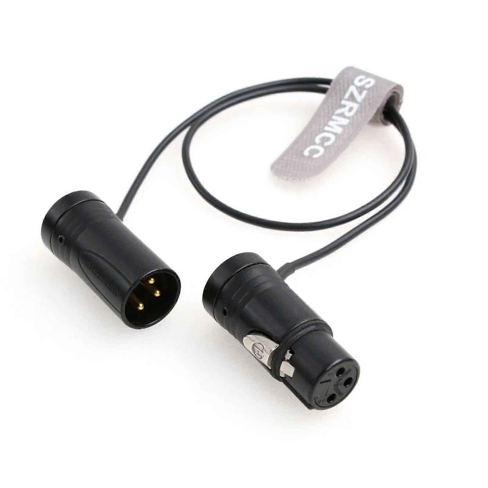 XLR Cable XLR 3 Pin Male to 3 Pin XLR Female Low Profile Audio Cable for Sound Devices 633 688 788T 302 552 Zaxcom Recorder Device Zoom F8 (Black Cap)