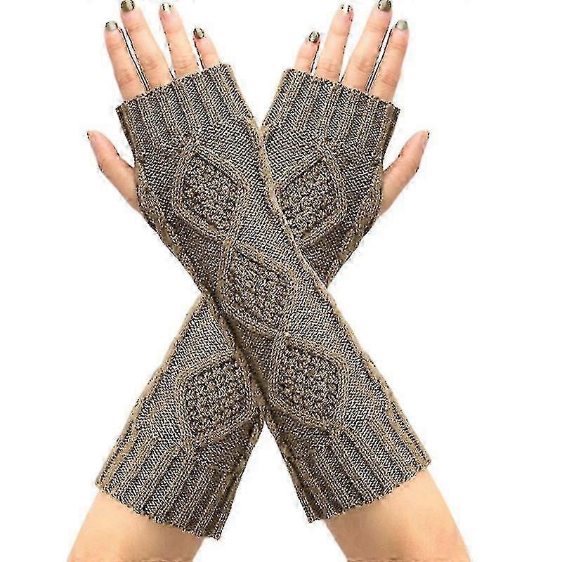 Solid Color Fingerless Mittens with Thumb Hole Suitable for Various Brands, Hand-Crocheted for Comfort and Style