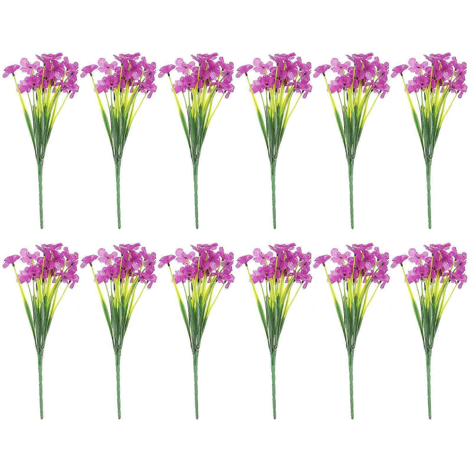 Purple Bouquet Shape Decoration For Theme Party In Realistic Design 12Pcs