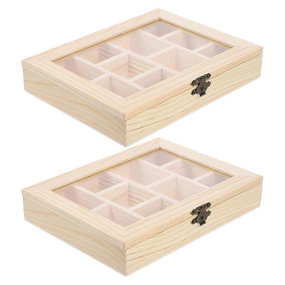 Plain Wooden DIY Jewelry Storage Box with Lid – Natural Wood Organizer for Crafts, Trinkets & Keepsake Display – Retro Style Decorative Case