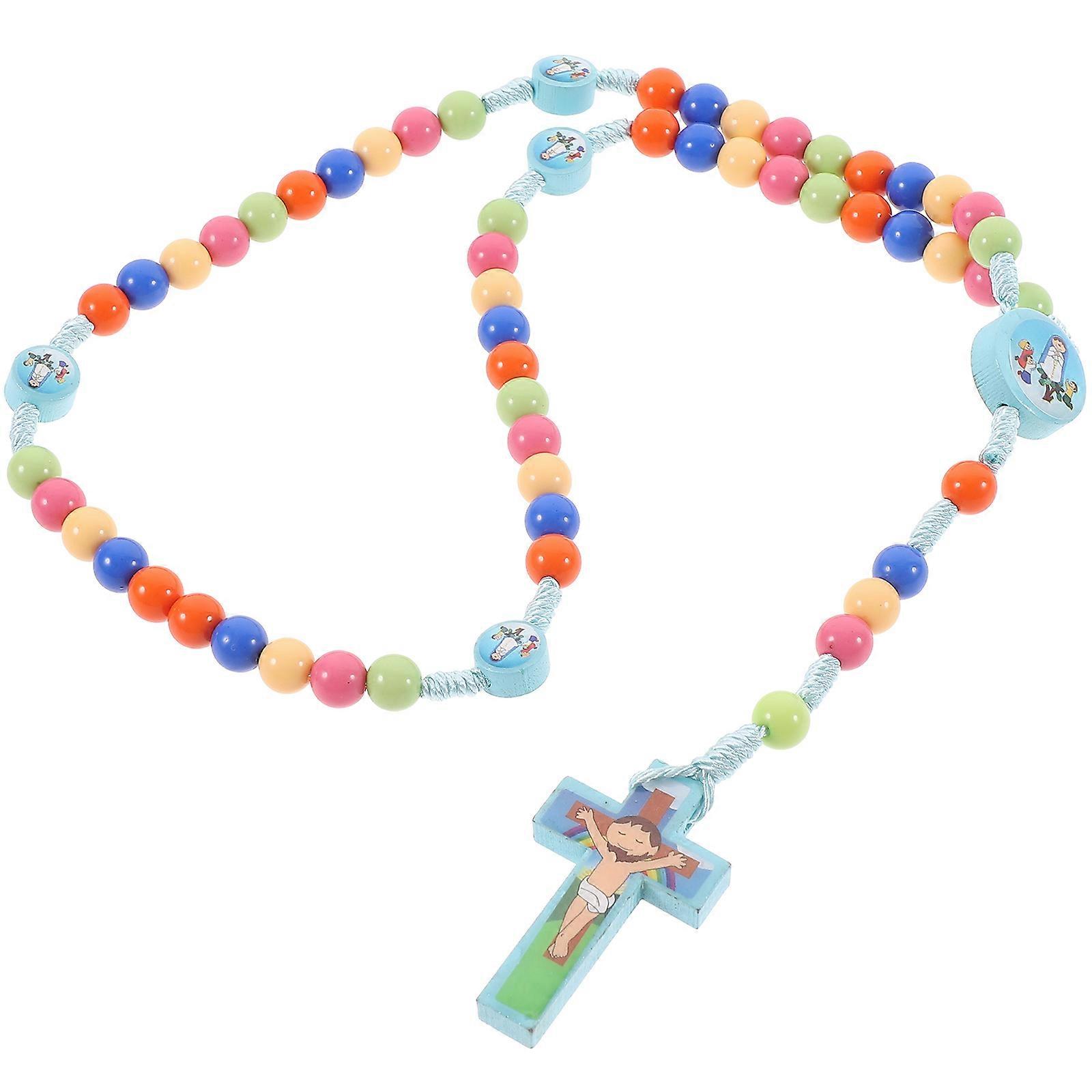 Decorative Cross Chain Necklace For Children Suitable For Special Events With Unique Design 1Pack