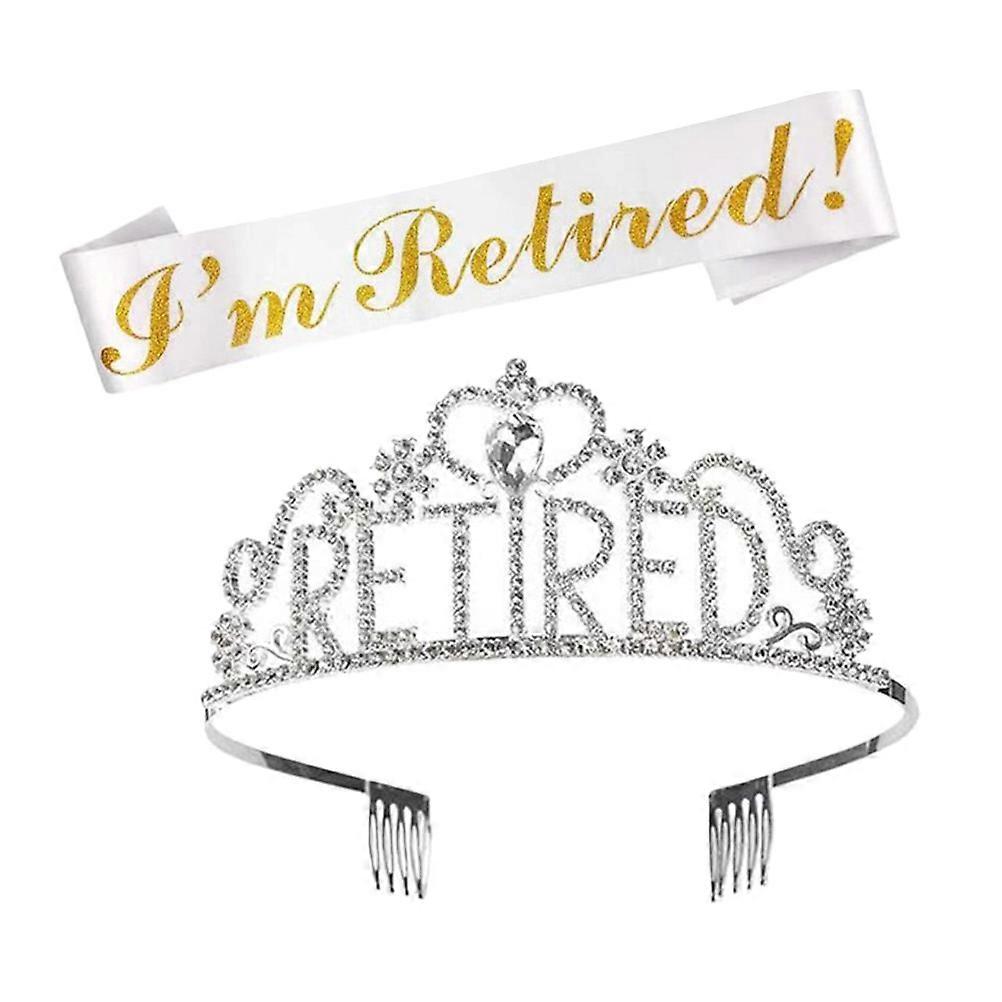 Hienostunut ja ammattimainen tuotekuvaus, joka perustuu antamaasi otsikkoon:

**Naisten eläkeasu – hopeakruunu ja olkahihna