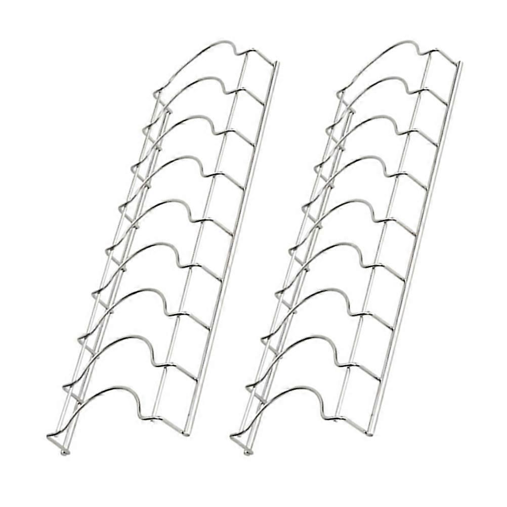 Stainless Steel Dish Drying Rack for Kitchen Countertop Storage Silver 2 Pcs