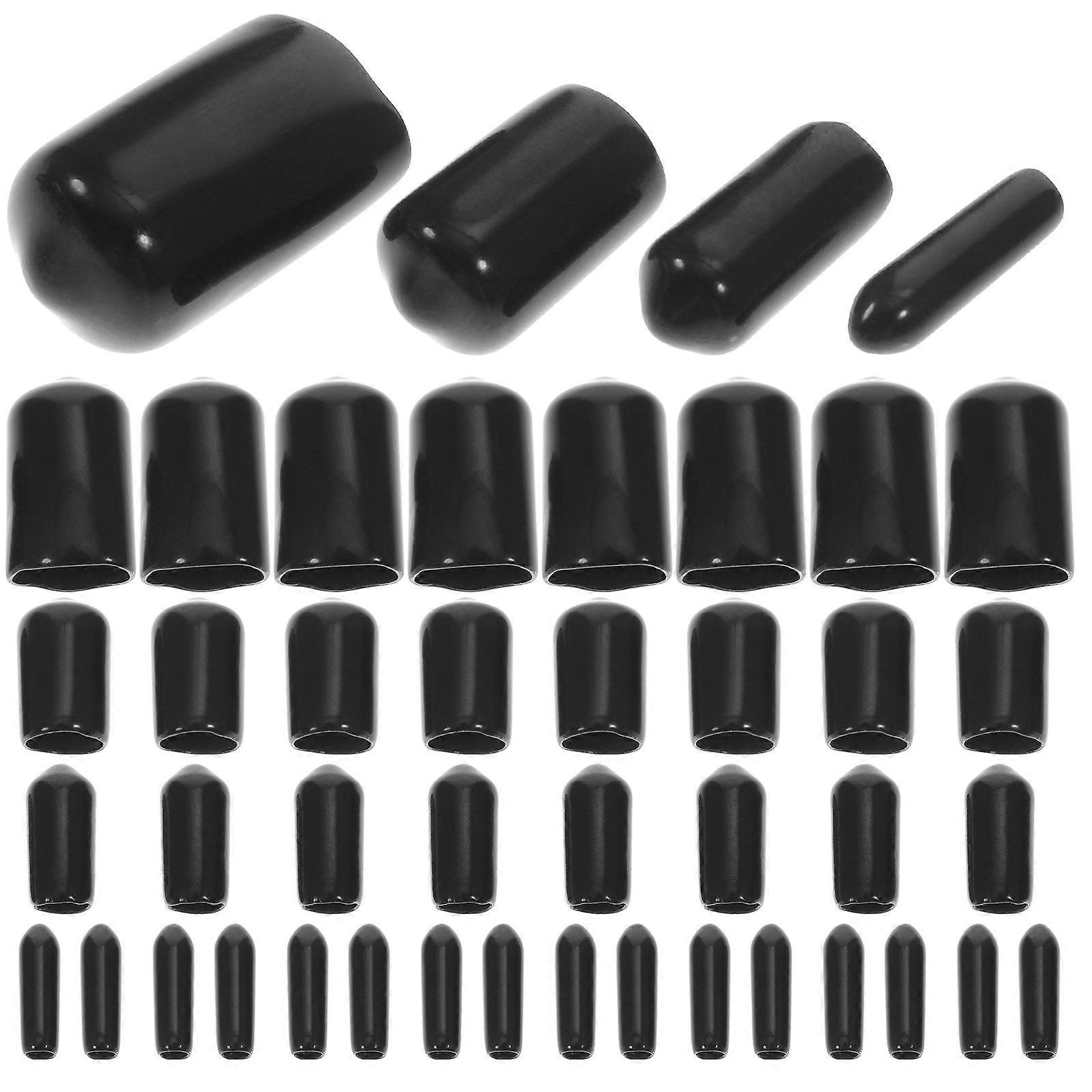 Rubber End Caps Protectors for Guard Bar Black Color Soft and Elastic Material