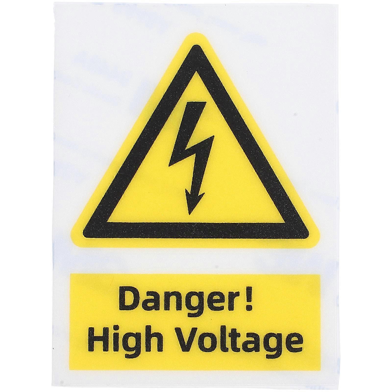 High Voltage Warning Sticker for Safety Signs with Durable PC Material