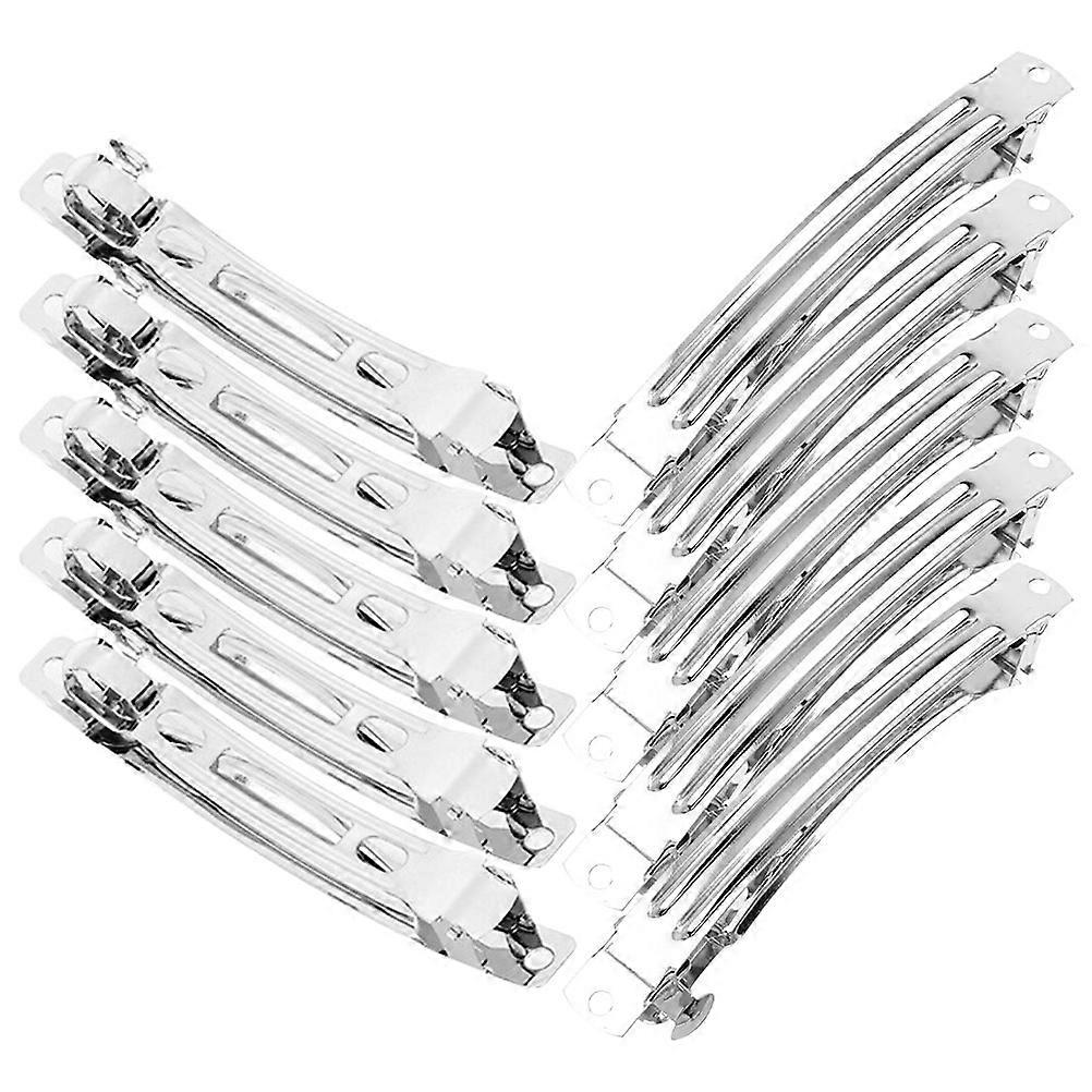 50pcs Metal Hair Clips Spring Clips for DIY Barrettes Making Accessory