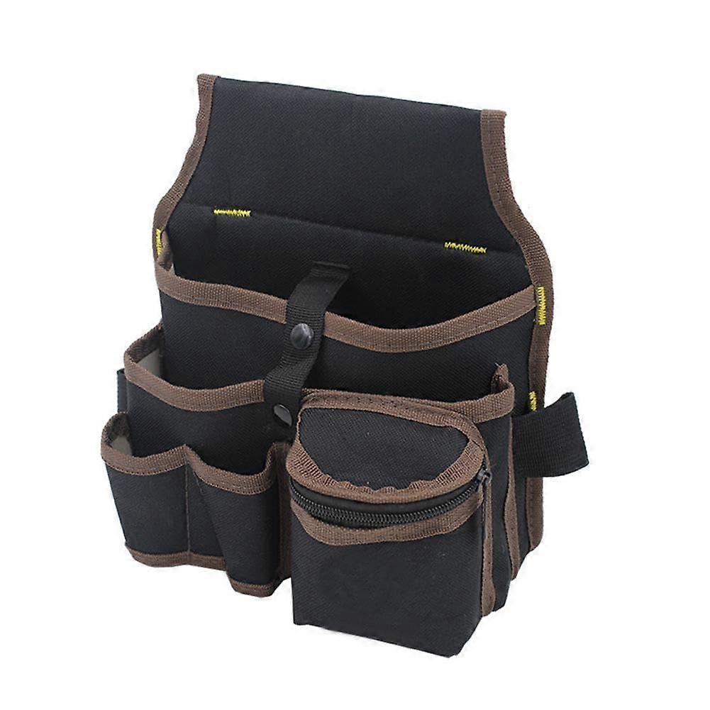 Multifunctional tool storage bag, belt, electrician, tool set, drill, hip bag, pouches, wrench, hardware, tool organizer, coffee, 1 piece