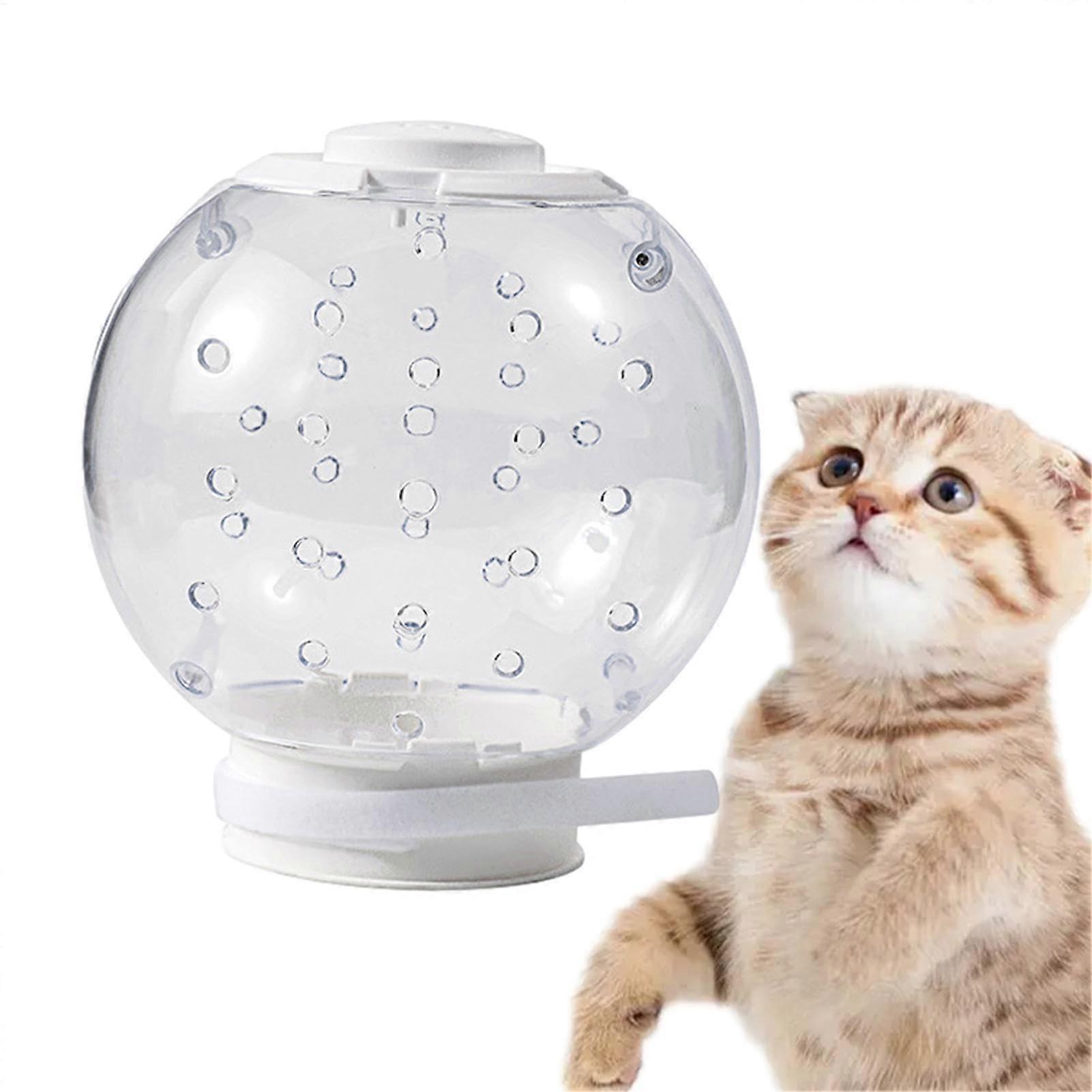 Cat Muzzles Adjustable Hood, Breathable Transparent Bubble Muzzle, Anti-Bite Cat Helmet for 16 cm Heads