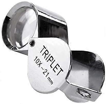 HD Portable Folding 10x Magnifying Loupe for Jewelry Identification, Lightweight, Precision Craftsmanship, Comfortable Grip