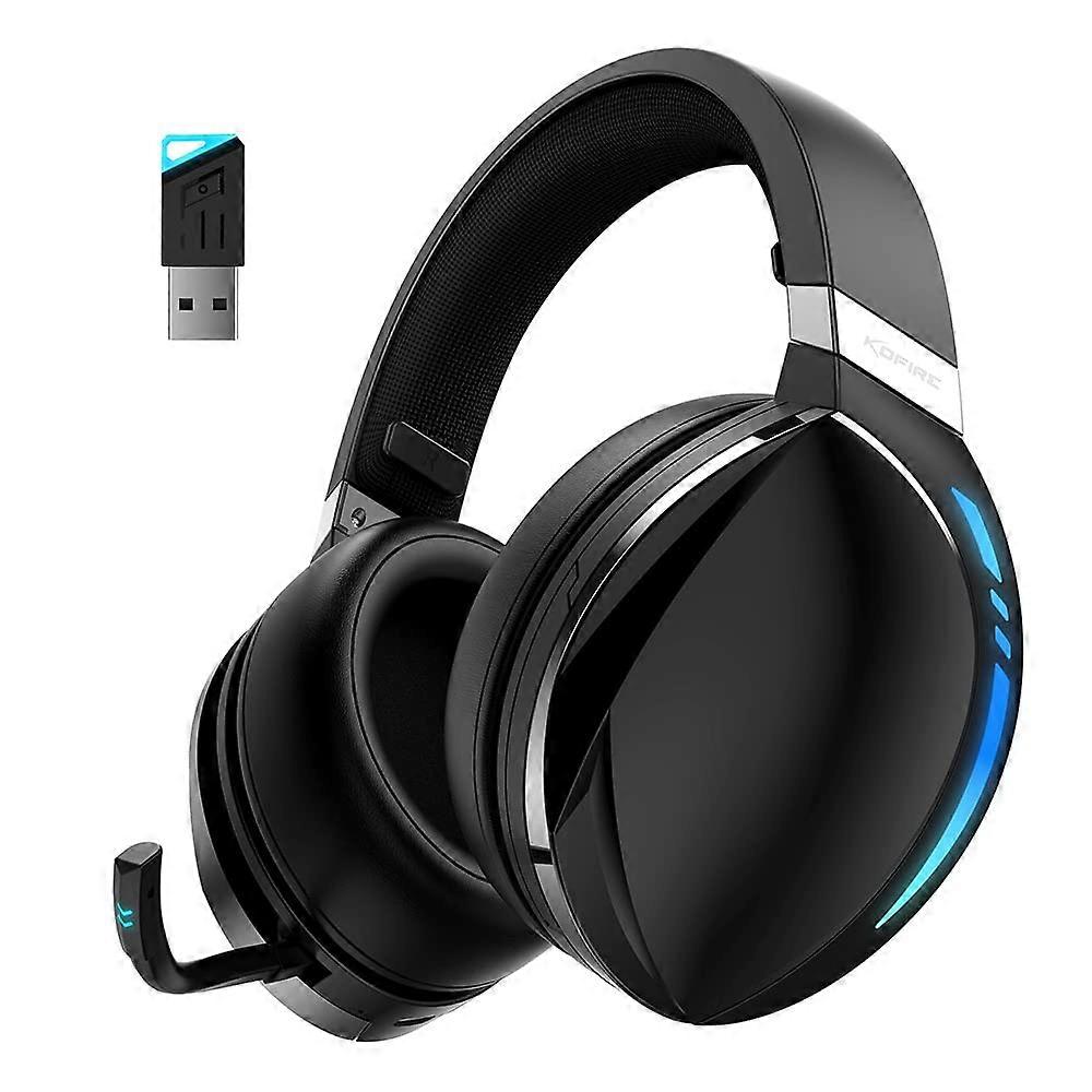 Gaming Headset, 3.5mm Wired & Bluetooth Foldable, Surround Sound, HD Microphone, Low Latency, RGB LEDs, PC PS5 PS4
