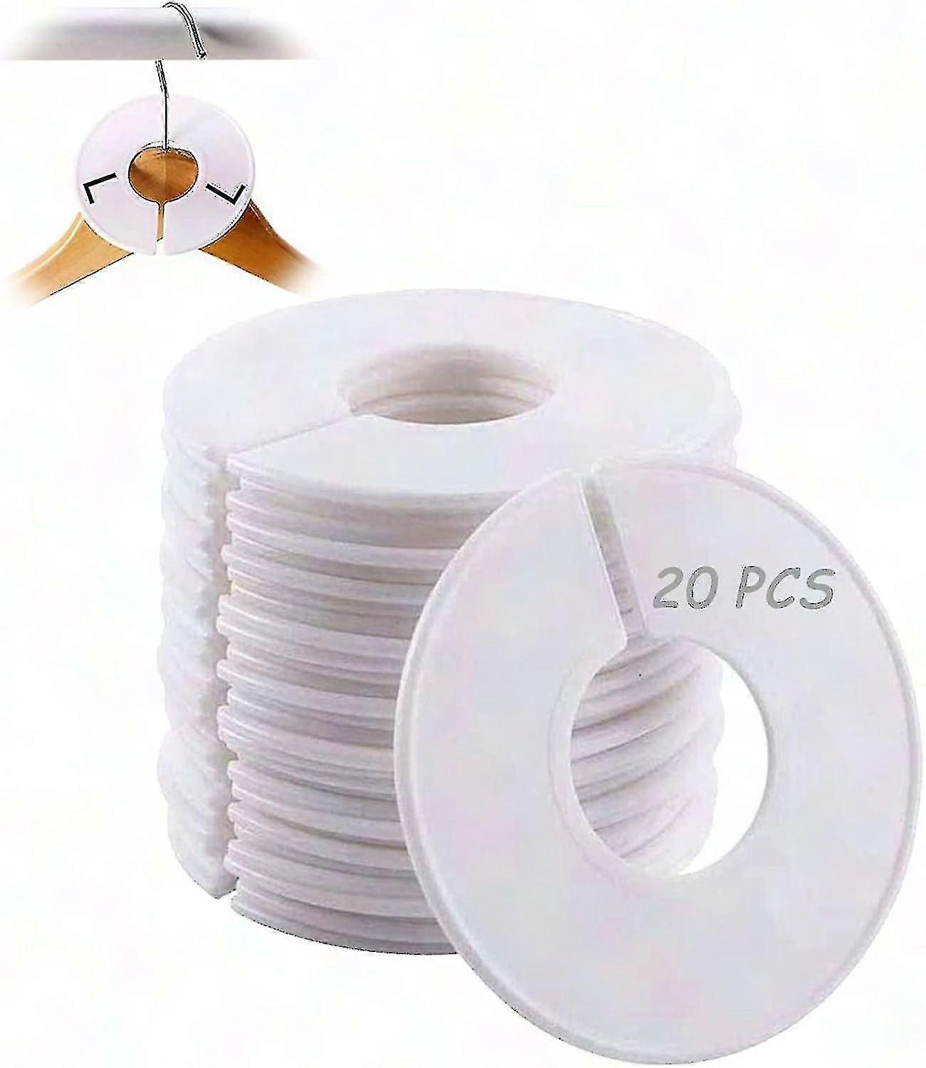 20-Pack Round Clothes Rack Dividers, 11cm Hanger Separators for Organization