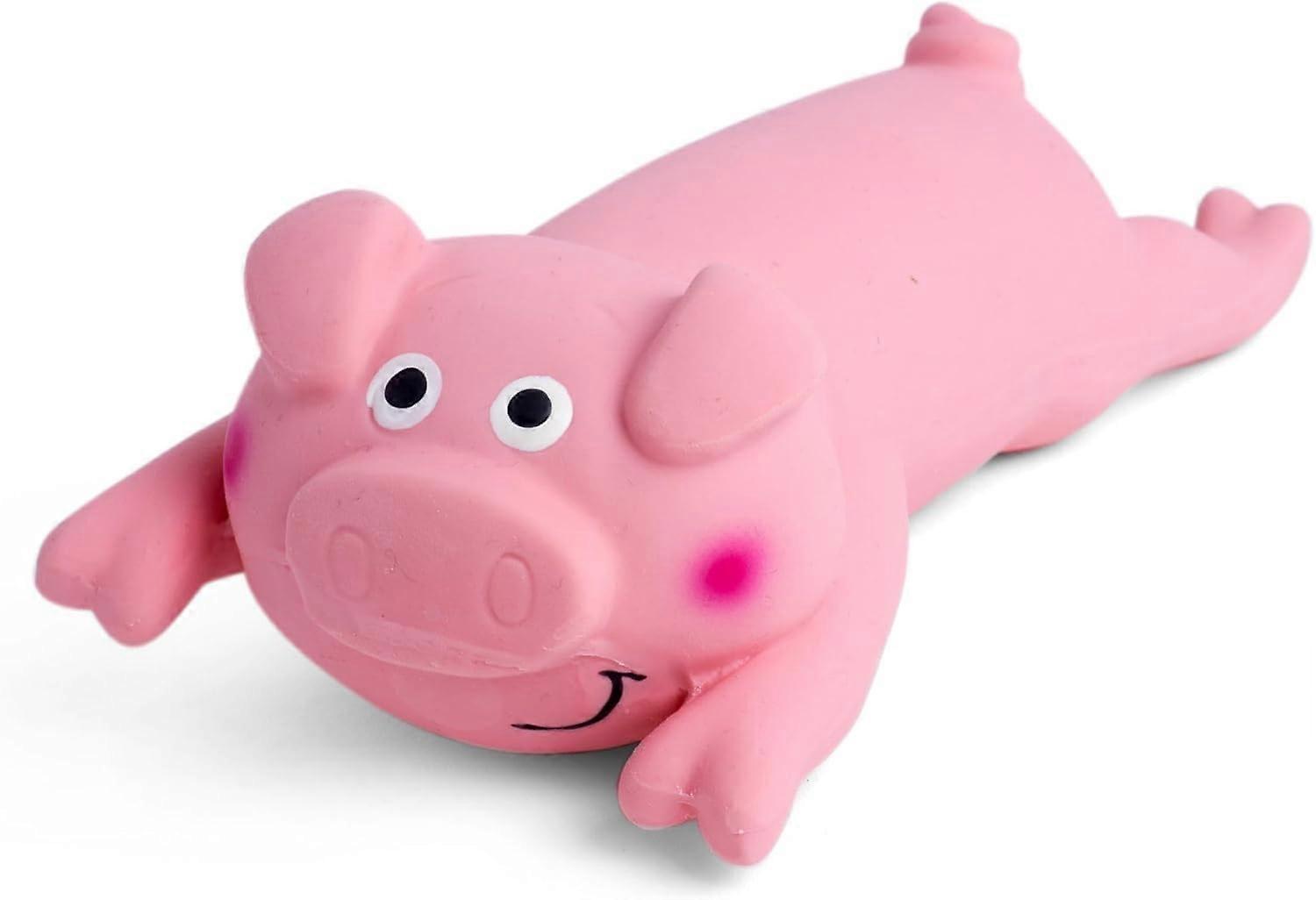 Latex Lounging Pig Soft Chew Dog Toy for Medium Dogs | Durable, Squeaky, Non-Toxic, Fun Playtime Accessory