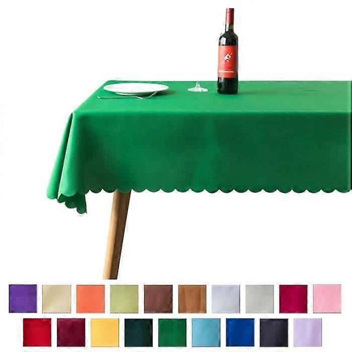 Rectangular Polyester Tablecloth for Restaurant Banquet Wedding 1.2*1.6m Green