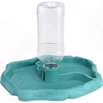 2-i-1 reptilmatningsstation med vatten- och matdispenser, anti-spilldesign, slitstark plastskål för sköldpaddor och geckoödlor