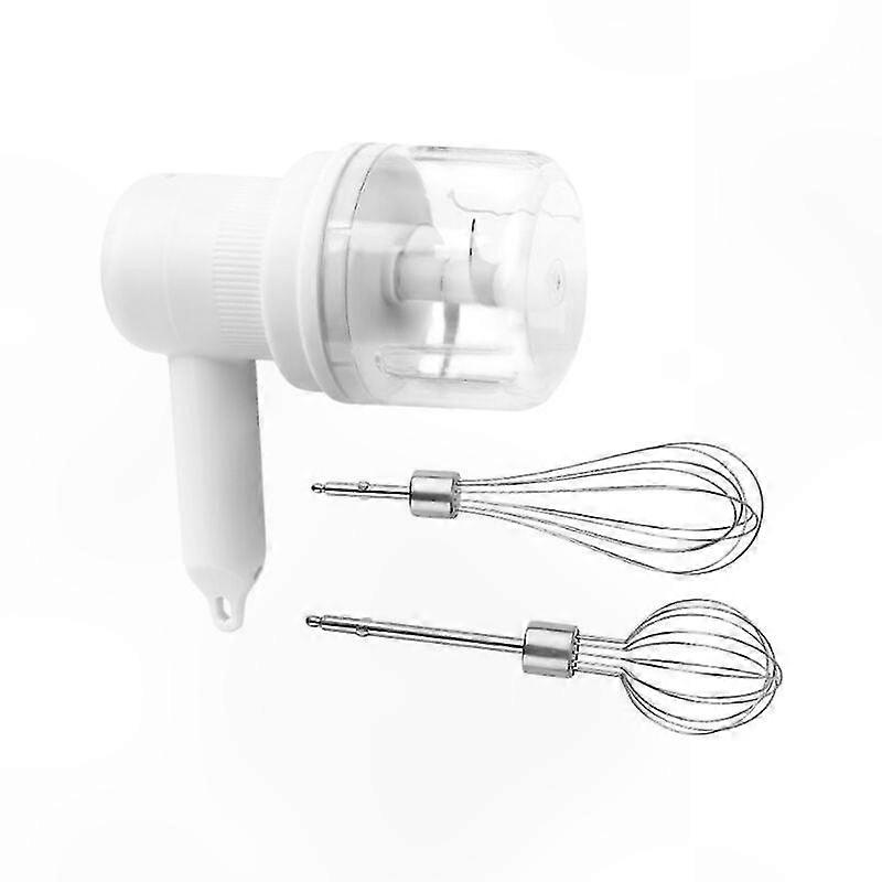 USB Rechargeable Cordless Hand Blender, 3-Speed Portable Mixer with Dual Whisk Attachments, Ideal for Blending, Whipping, and Mixing Tasks