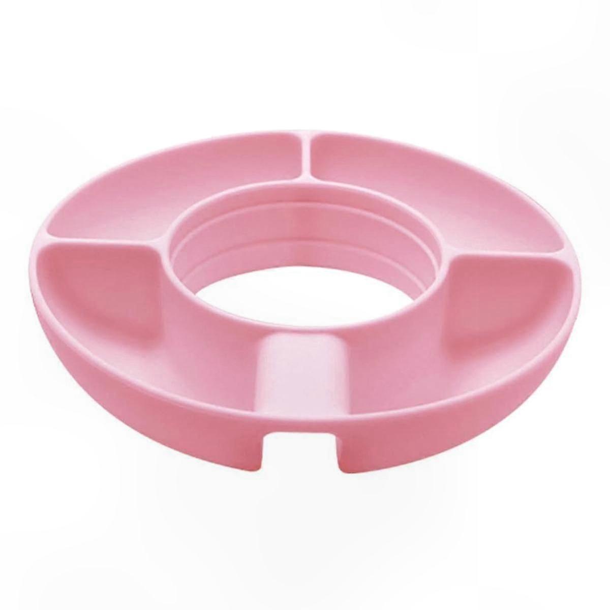 40oz Reusable Snack Bowl with Handle and 4 Compartments Portable Snack Tray for Convenient Use