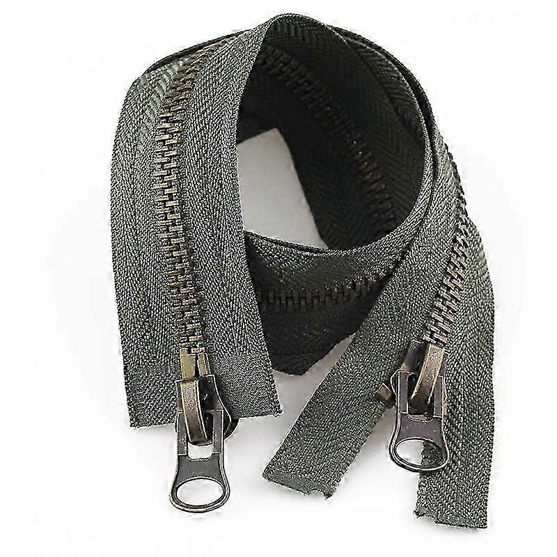 1PC Two-Way Double Slider Long Zip Open Ended Jacket Metal Zipper DIY Sewing Garment Accessories 8#