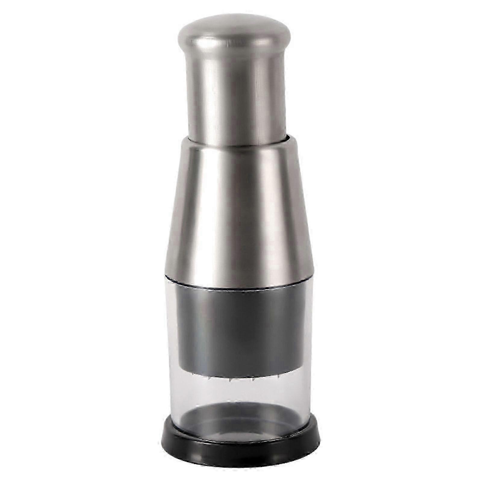 Stainless Steel Garlic Press & Handheld Chopper - Multi-Functional 304 Kitchen Tool for Easy Cooking