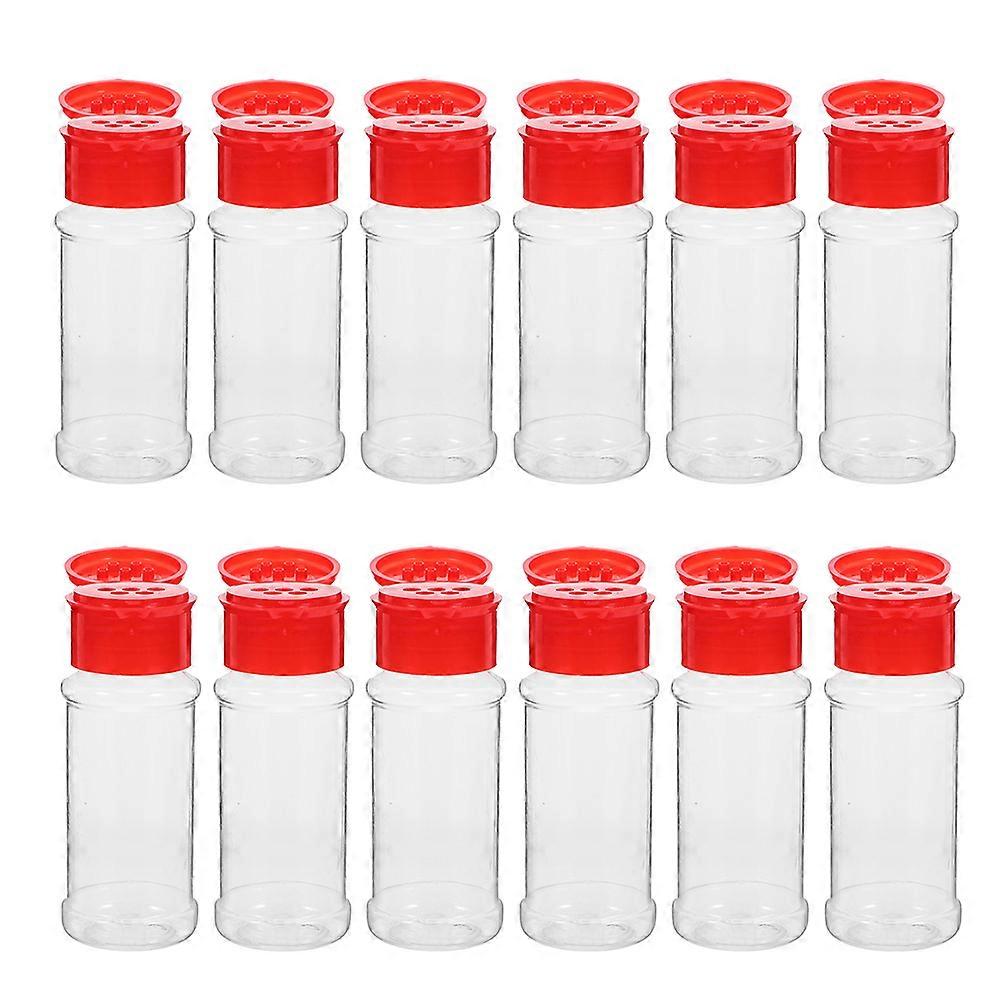 12pcs Portable Seasoning Bottles with Sealed Lids – Clear Spice Containers for Kitchen, Camping, Outdoor Travel – Salt & Pepper Shakers Set