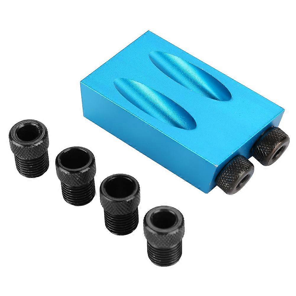 15 Degree Woodwork Guide Oblique Hole Positioner 6/8/10mm Woodwork Locator Blue