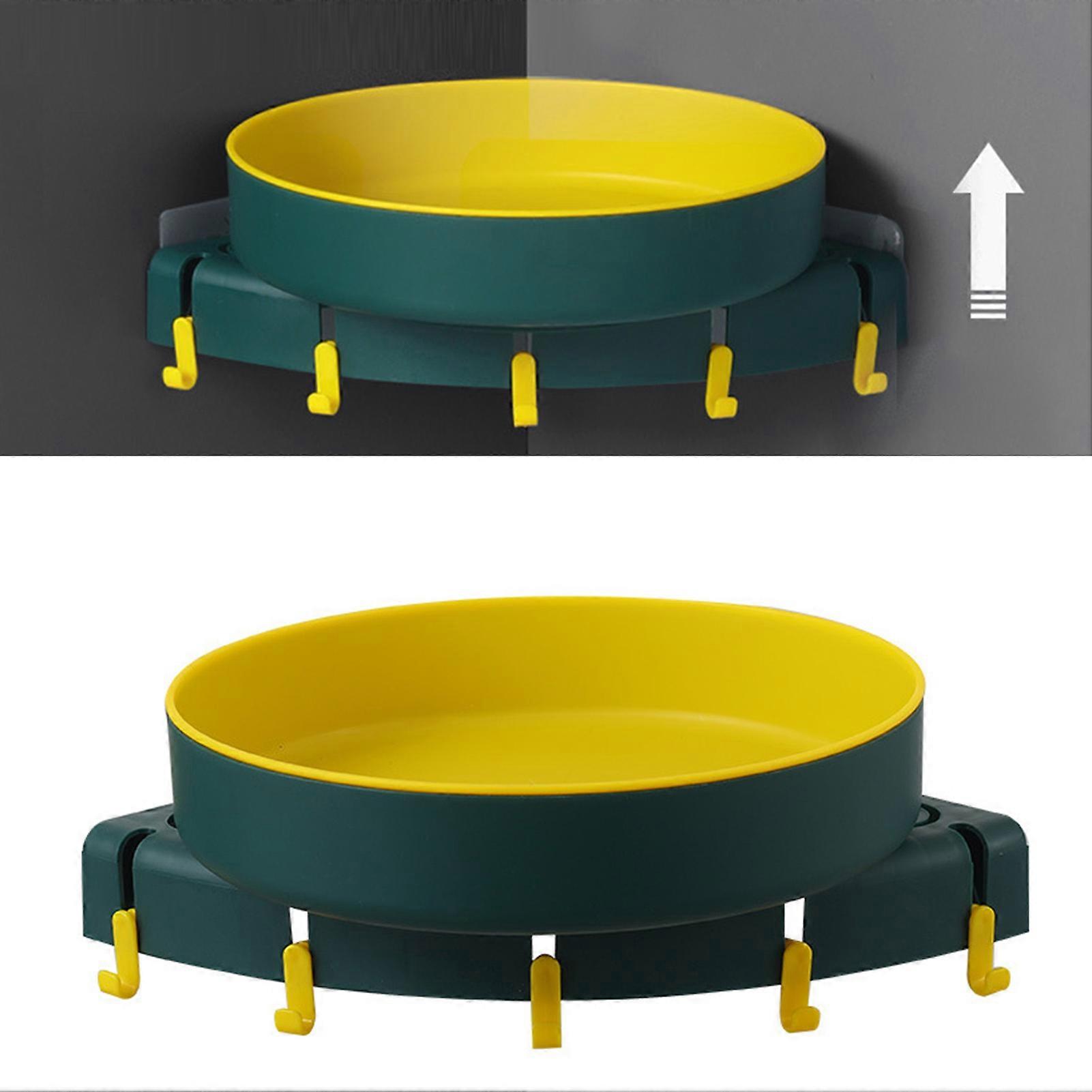Punch Free Plastic Corner Shower Caddy Wall Mount Floating Shelf