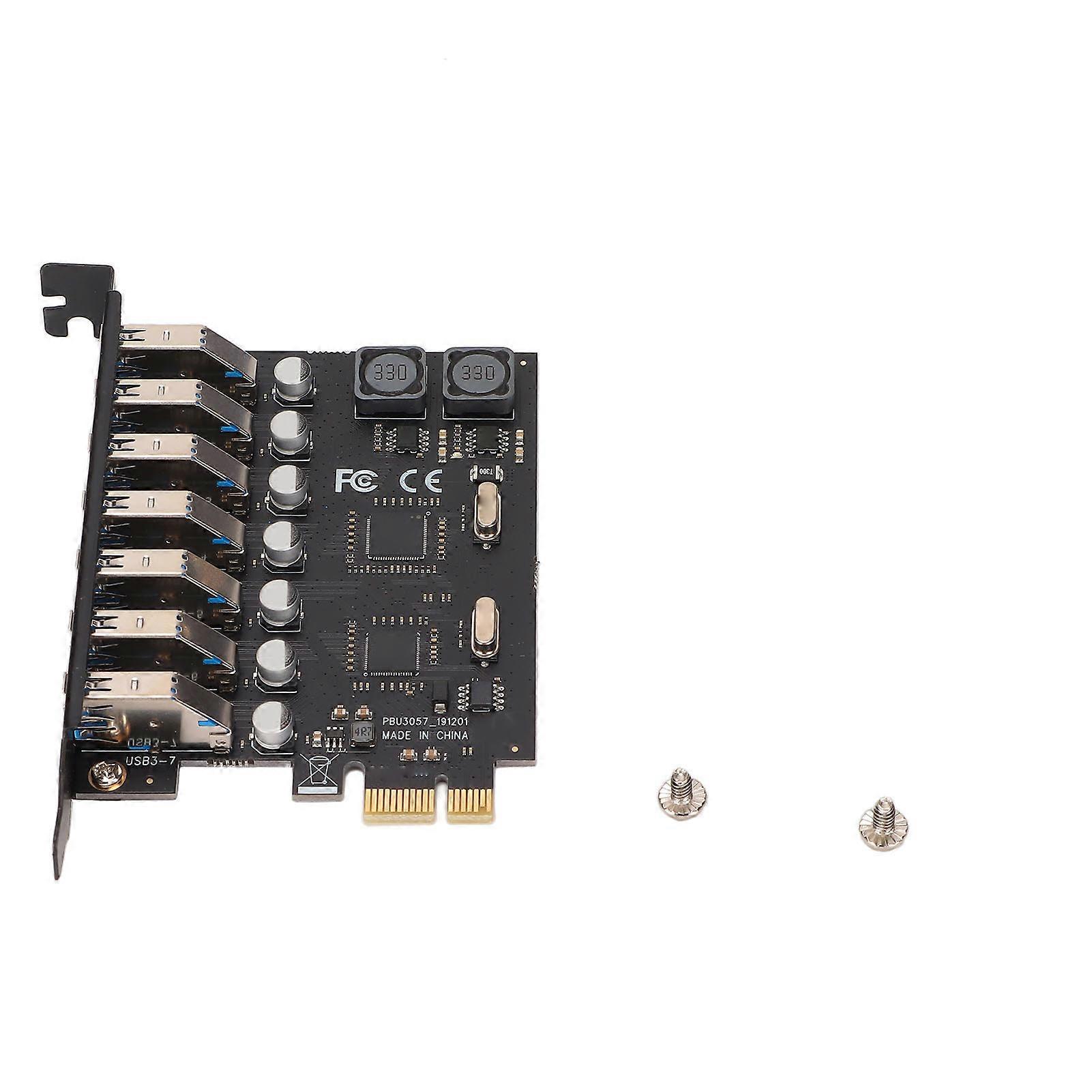 USB3.0 Expansion Card 7 Port High Speed Stable Desktop PCIE to Usb3.0 Expansion Card for XP WIN7 WIN8 WIN8.1 WIN10