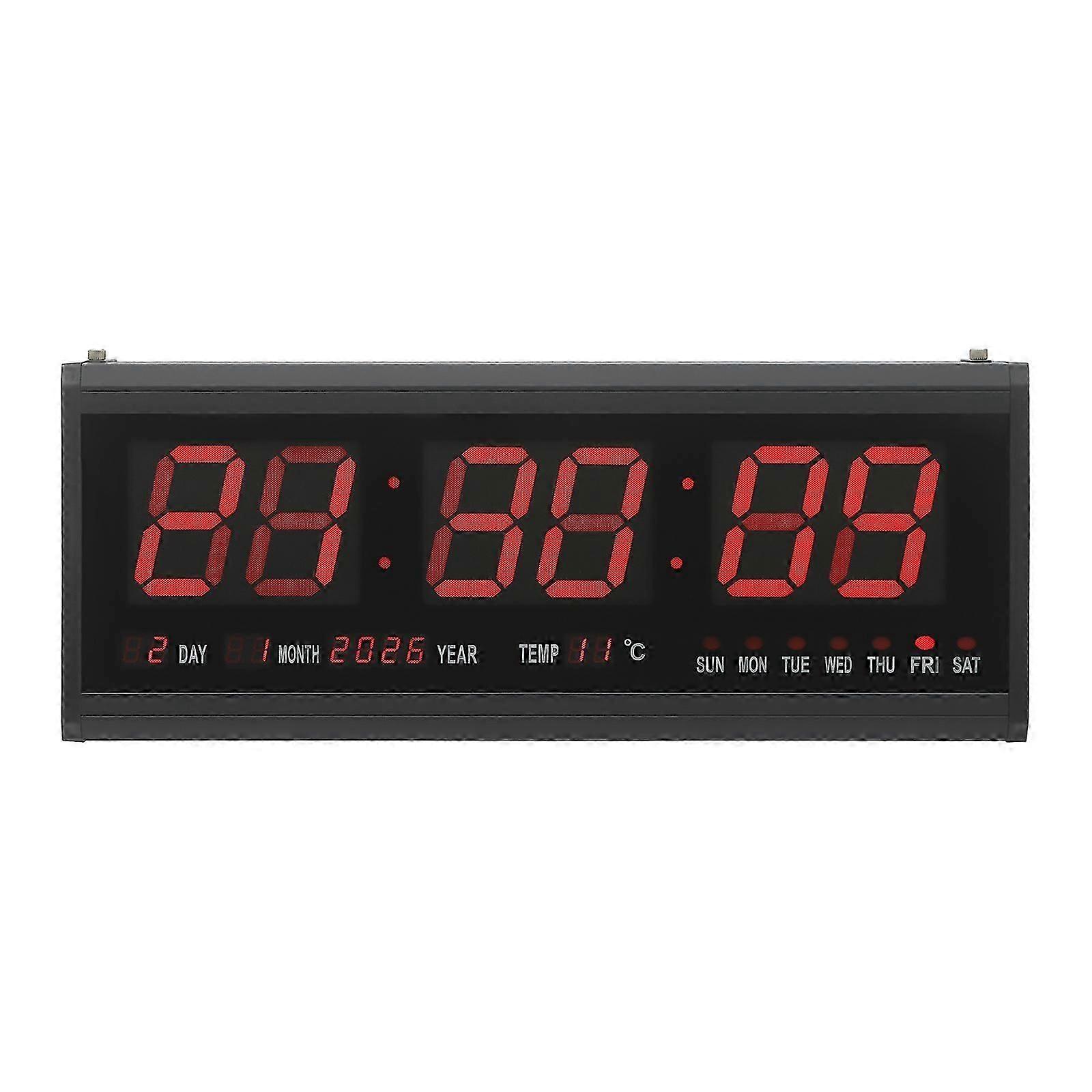 Modern LED Digital Clock Rectangular Wall-Mounted Clock for Homes, Schools