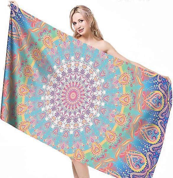 Ladies' microfiber beach towel, 160cmx80cm, quick-drying and space-saving
