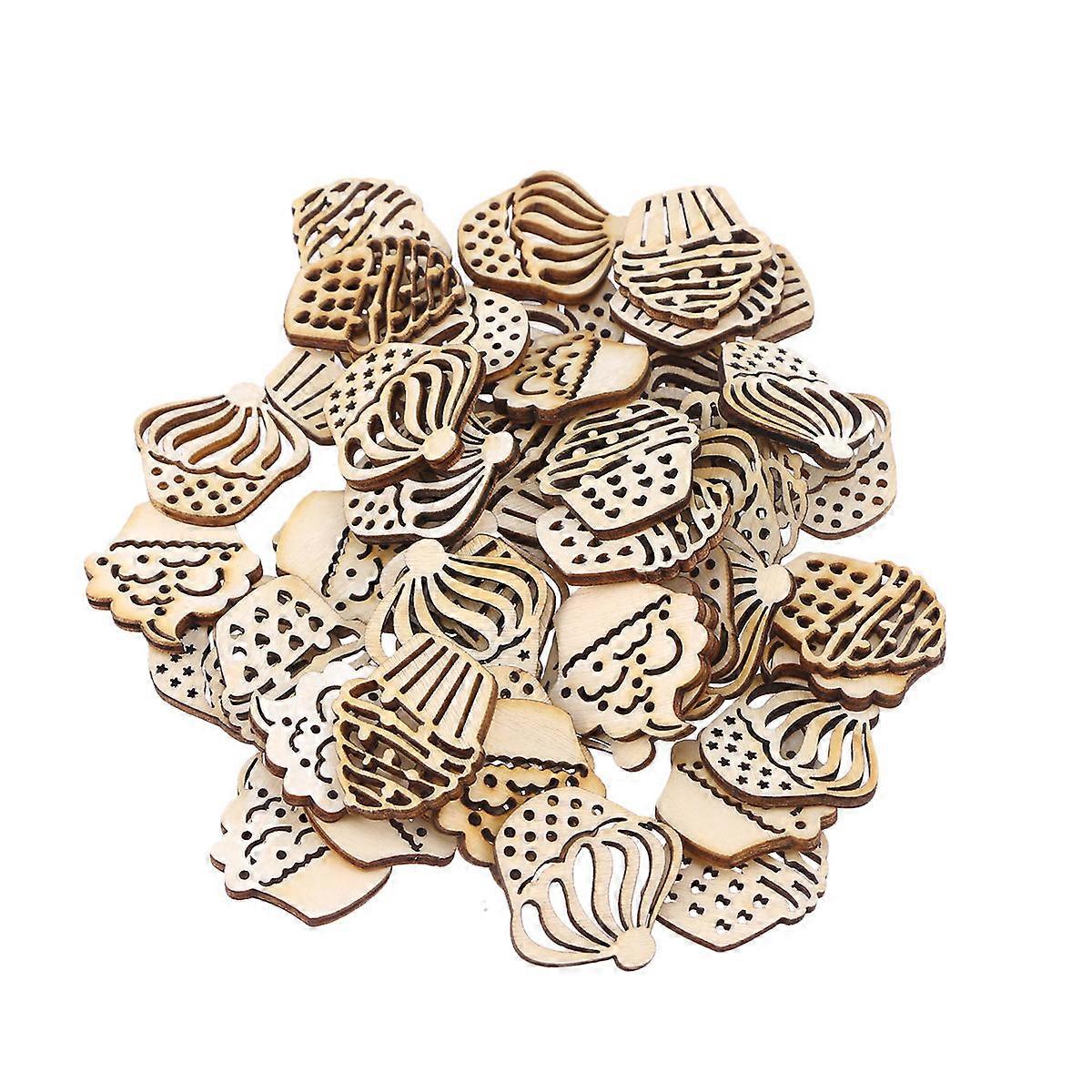 Wood Slice Embellishments for Craft Use Beige Color Sturdy and Durable Wood Craft Material Perfect for Kids Art Projects